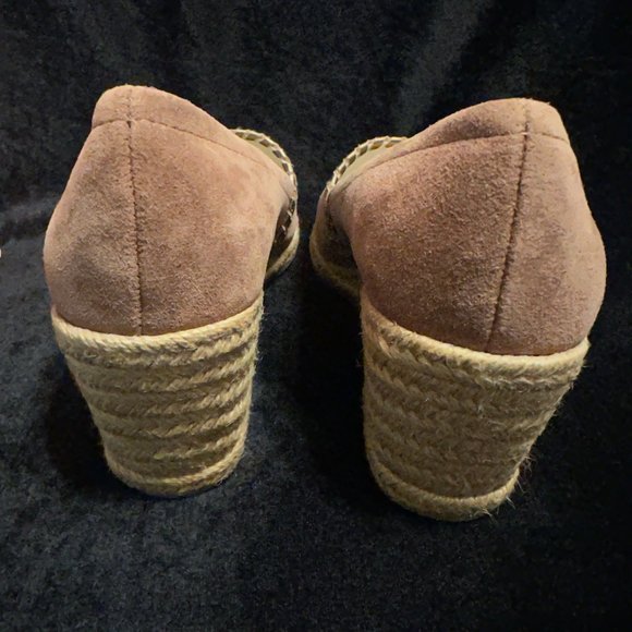 Jack Rogers Palmer Wedge Heel Sandals Metallic Mauve Size 8.5 - Picture 6 of 12